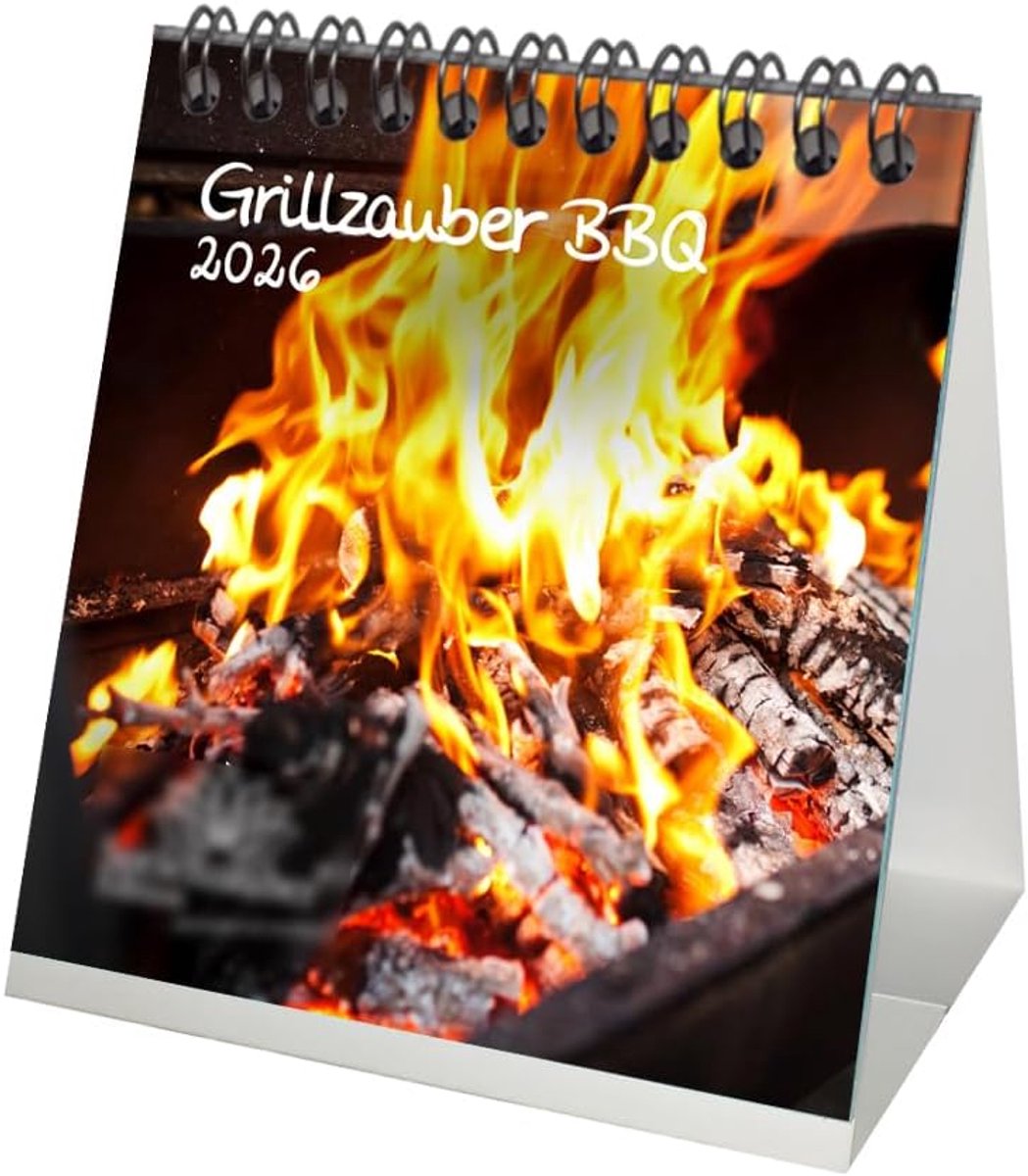 BBQ Tafelkalender - Grill Kalender - Voorbereiding Jaar - Inclusief Hangers - 10x10 cm