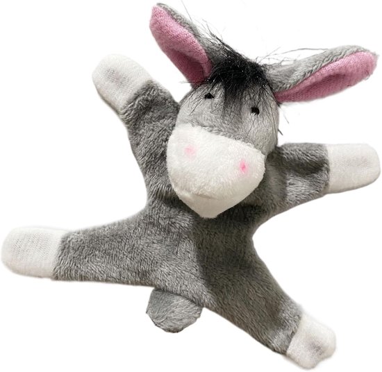 Pluche Dieren Magneten - Knuffel Decoratie - Kinder Educatie - Zachte Pluche Materie - 6x9cm - Ezel — afbeelding 4