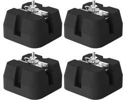 Airco Onderleggers - Trillingsdempende Matten - Buitenunit Ondersteuning - 500kg Draagvermogen - 15x12x15 cm - Zwart