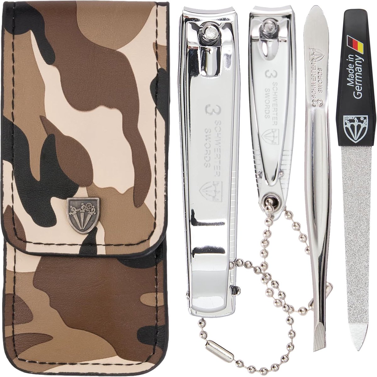 Manicure Set - Nagelset - Persoonlijke Verzorging - 4 Delig - Compact Formaat - Camouflage