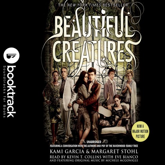 Boekcover van Beautiful Creatures met de cast en de titel.