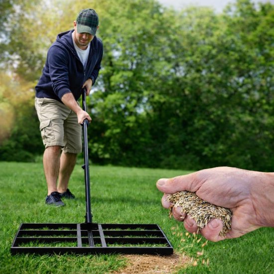 Anwicar Tuinnivellering 120x30cm -Verticuteerhark - Gazon Nivellering Hark van Merkloos	 — afbeelding 2
