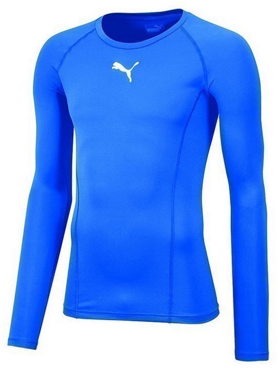 PUMA LEAGUE BASELAYER MET LANGE MOUWEN JR 65592102 r Blauw