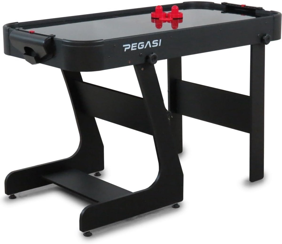 Airhockeytafel Inklapbaar - Speeltafel Puck - Thuis Spelen - Krachtige Motor - 122cm Lengte - Full Black