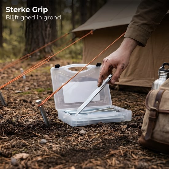 Lomera Tentharingen - Grondpennen - Tentharing - Tentpennen - Tent Haringen - Grondpen - Haringen Tent - Tent Pinnen - Stormharingen - Spijkerharingen - Tent Spijkers - Haringen voor Tent van Lomera — afbeelding 3