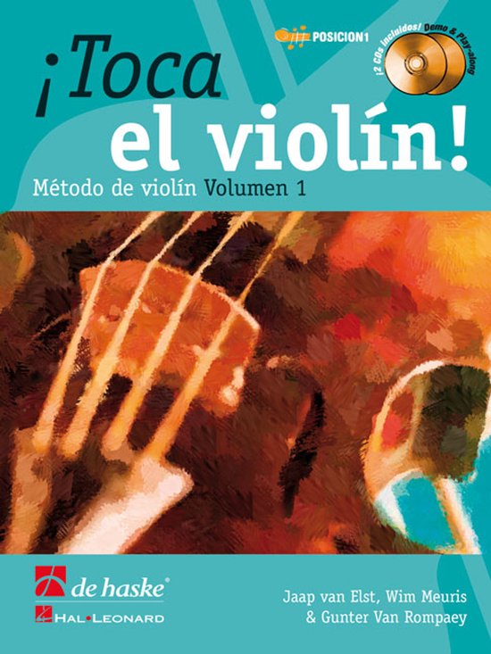 Livre '¡Toca el violín! - Método de violín Volumen 1' avec un gros plan abstrait d'un violon et le texte '¡Toca el violín!' et 'Método de violín Volumen 1'.