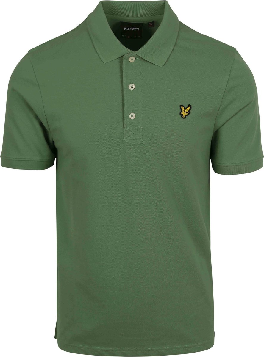 Lyle and Scott Polo Plain Groen - Maat L - Heren