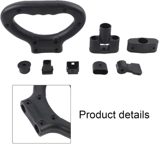 Reparatieset Bolderkar - Onderdelen Set - Kamperen en Tuin - Plat Opvouwbaar Model - 15 x 5 cm - Zwart van Merkloos — afbeelding 4