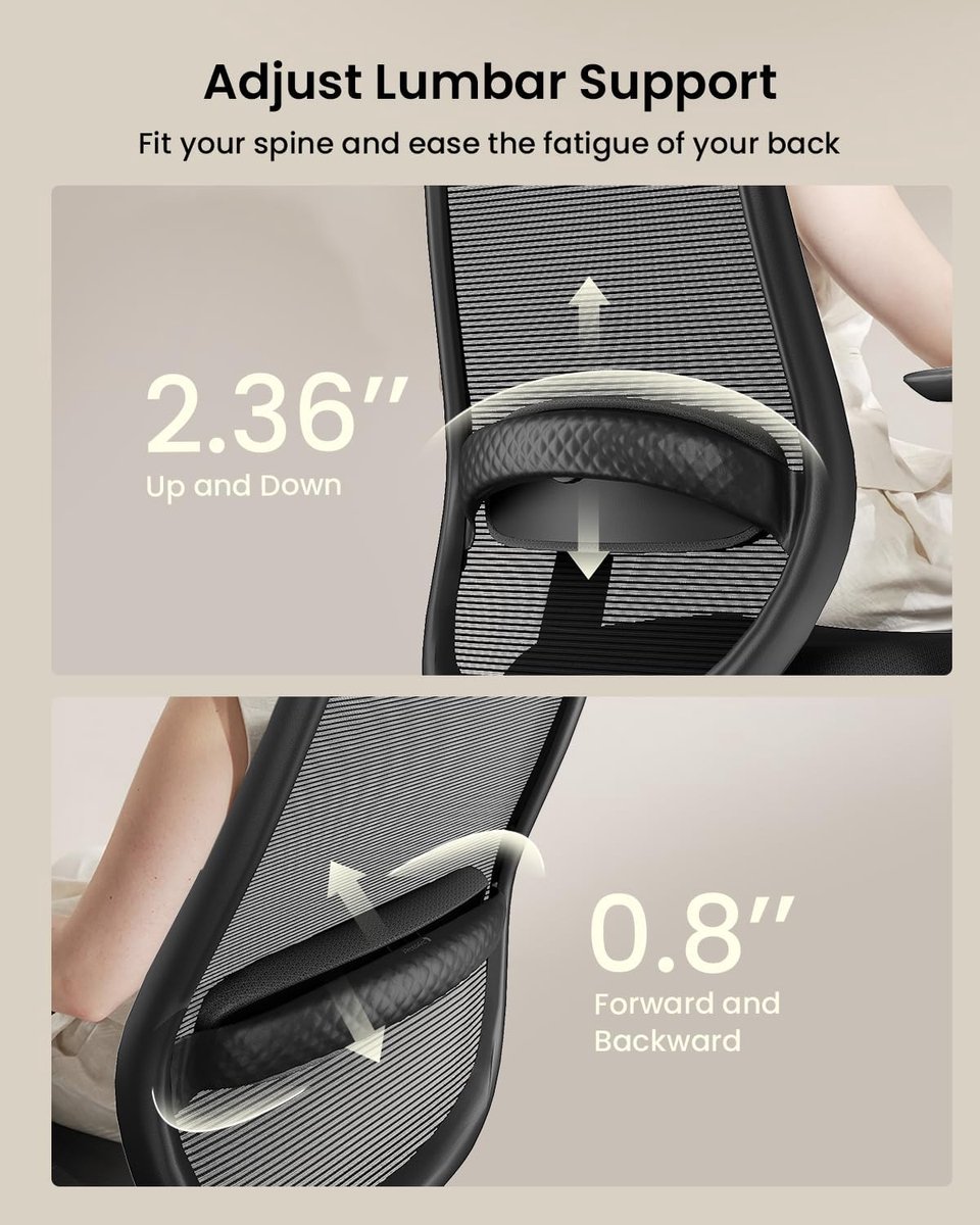 Remodius EC200 Ergonomische Bureaustoel met 3D Hoofdsteun - afbeelding 3