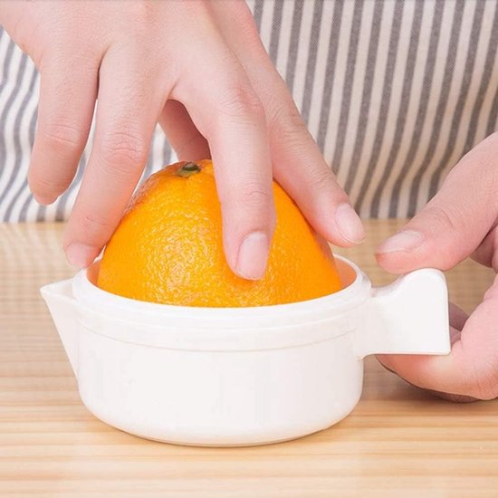 Citroenpers Handmatig - Sinaasappelknijper - Verse Sapjes Maken - Antislip Ontwerp - 13 x 9 x 5 cm - Oranje — afbeelding 5