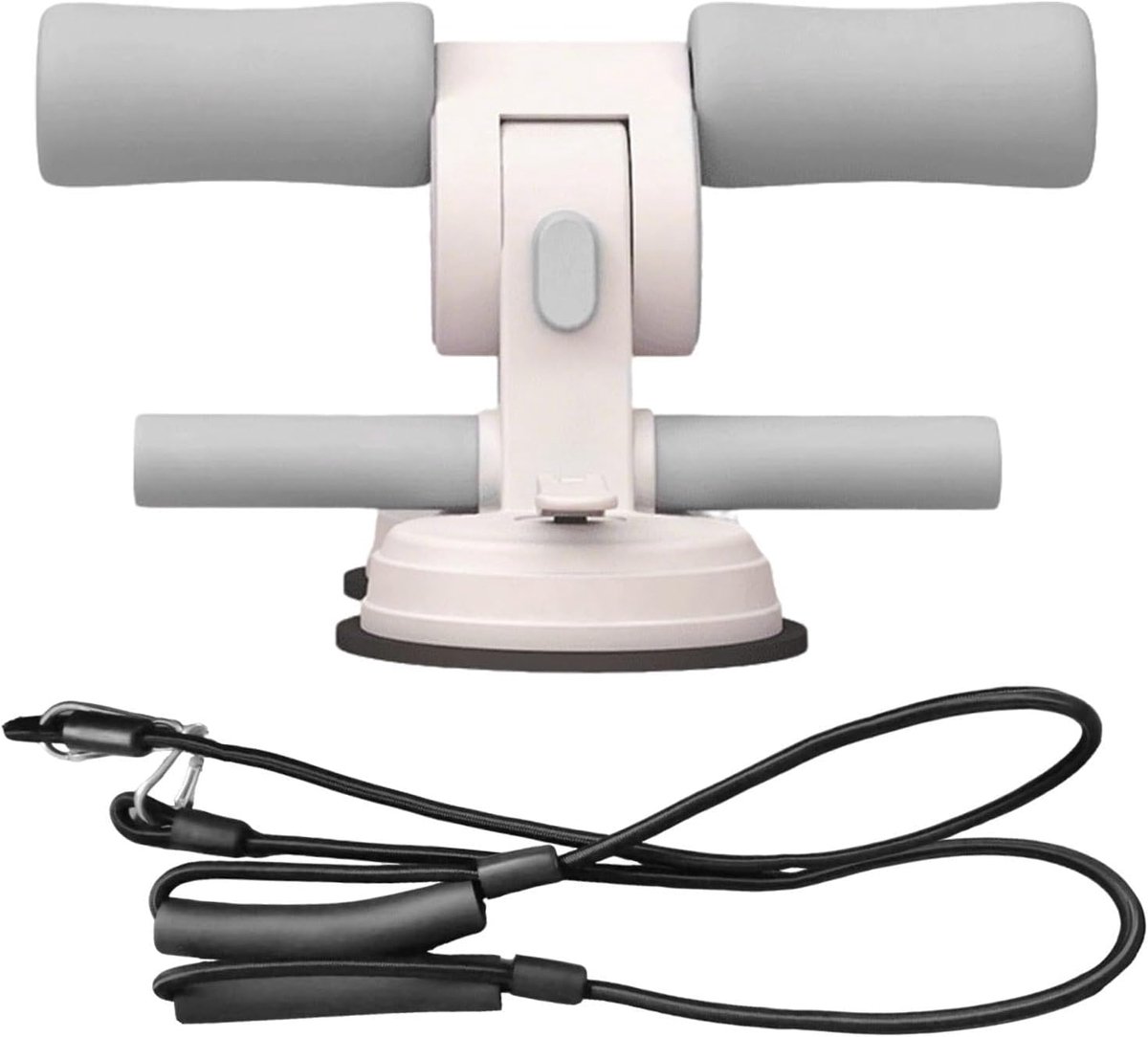 Oefenstaven - Buiktrainer - Thuis Fitness - Zuignap Stabiliteit - 28 x 21.5 cm - Grijs