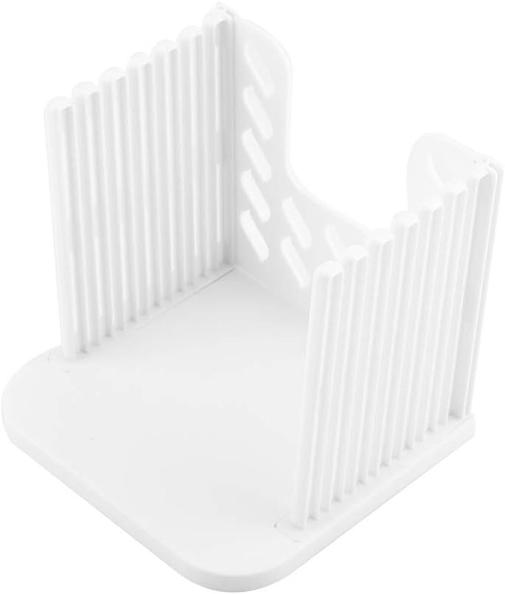 Broodsnijder Verstelbaar - Brood Snijhulp - Gelijkmatige Sneetjes - 4 Dikte Opties - 16x15x14.9cm - Wit