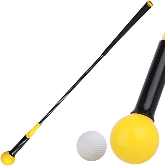 Golf Swing Trainer - Snelheidstrainer Ritme - Golfslag Verbeteren - Antislip Handgreep - 75 cm Lengte - Geel van Merkloos — afbeelding 5