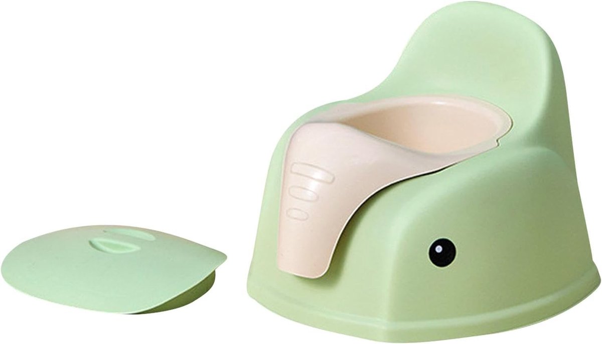 Toiletstoel Peuter - Trainingsstoel Potje - Zindelijkheidstraining Binnen - Spatwaterdicht Antislip - 36x30x24cm - Groen
