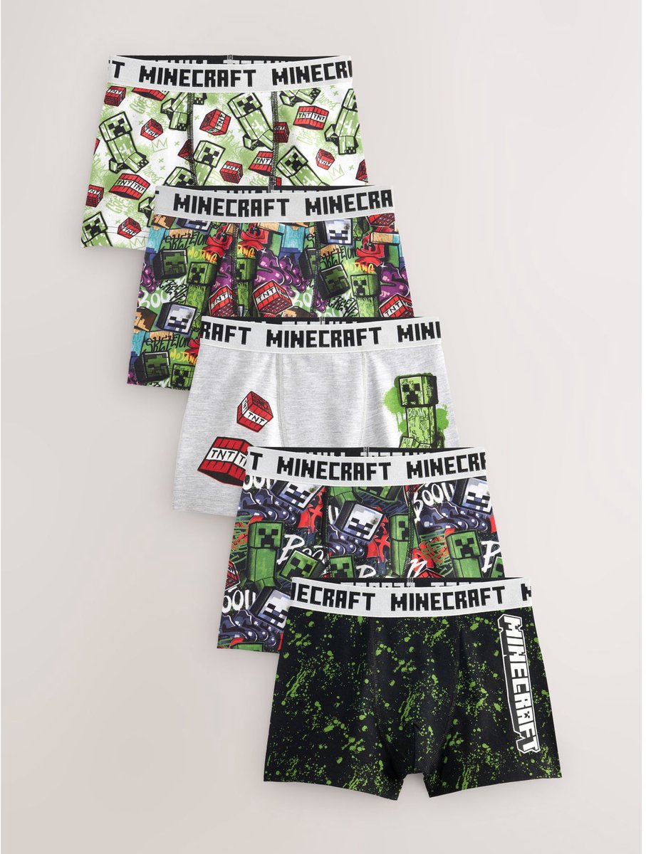 Next - Jongens - Set van 5 boxershorts - Blauw