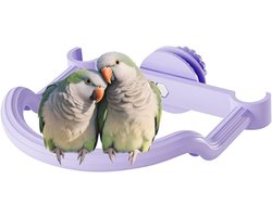 Vogel Zitstok - Vogelboom Kooi - Klauw Verzorging - Antislip Ontwerp - 14.6 x 16 x 5 cm - Lila