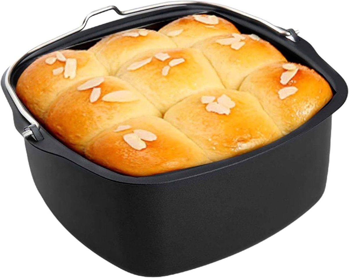 Vierkante Bakvorm - Taart Pizzavorm - Airfryer Bakken - Antiaanbaklaag - 7 Inch