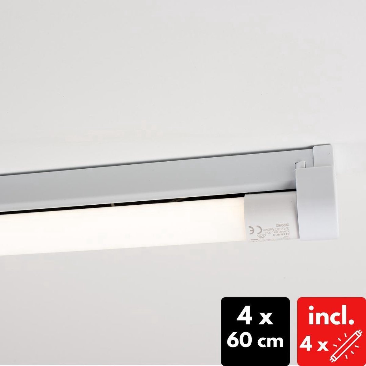 Proventa LED TL lampen 60 cm voordeelverpakking - voor binnenruimtes - 4 x 60 cm - Tl-buizen - Tl-armaturen - Tl-verlichting