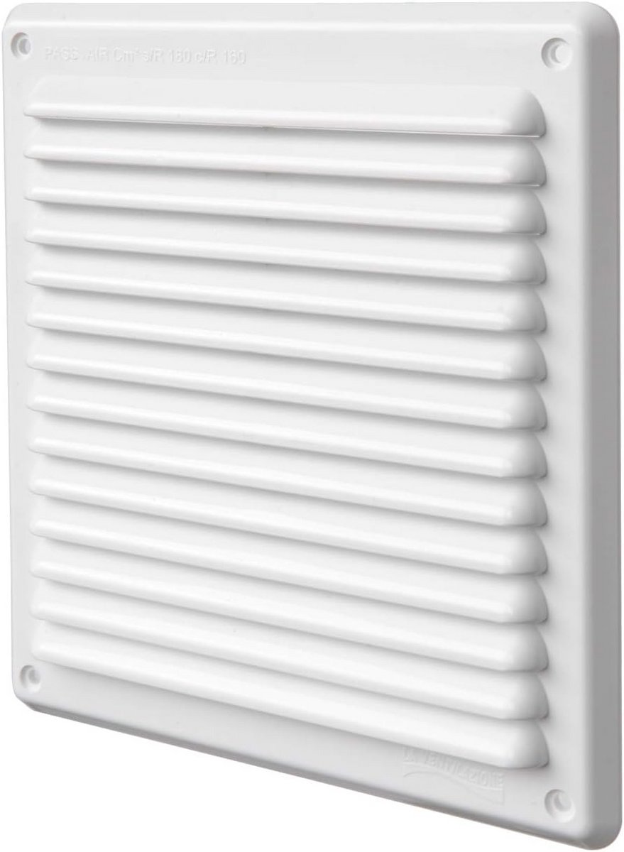 Kunststof Ventilatierooster Hoekig 204 x 230 mm - Energiezuinig en Duurzaam