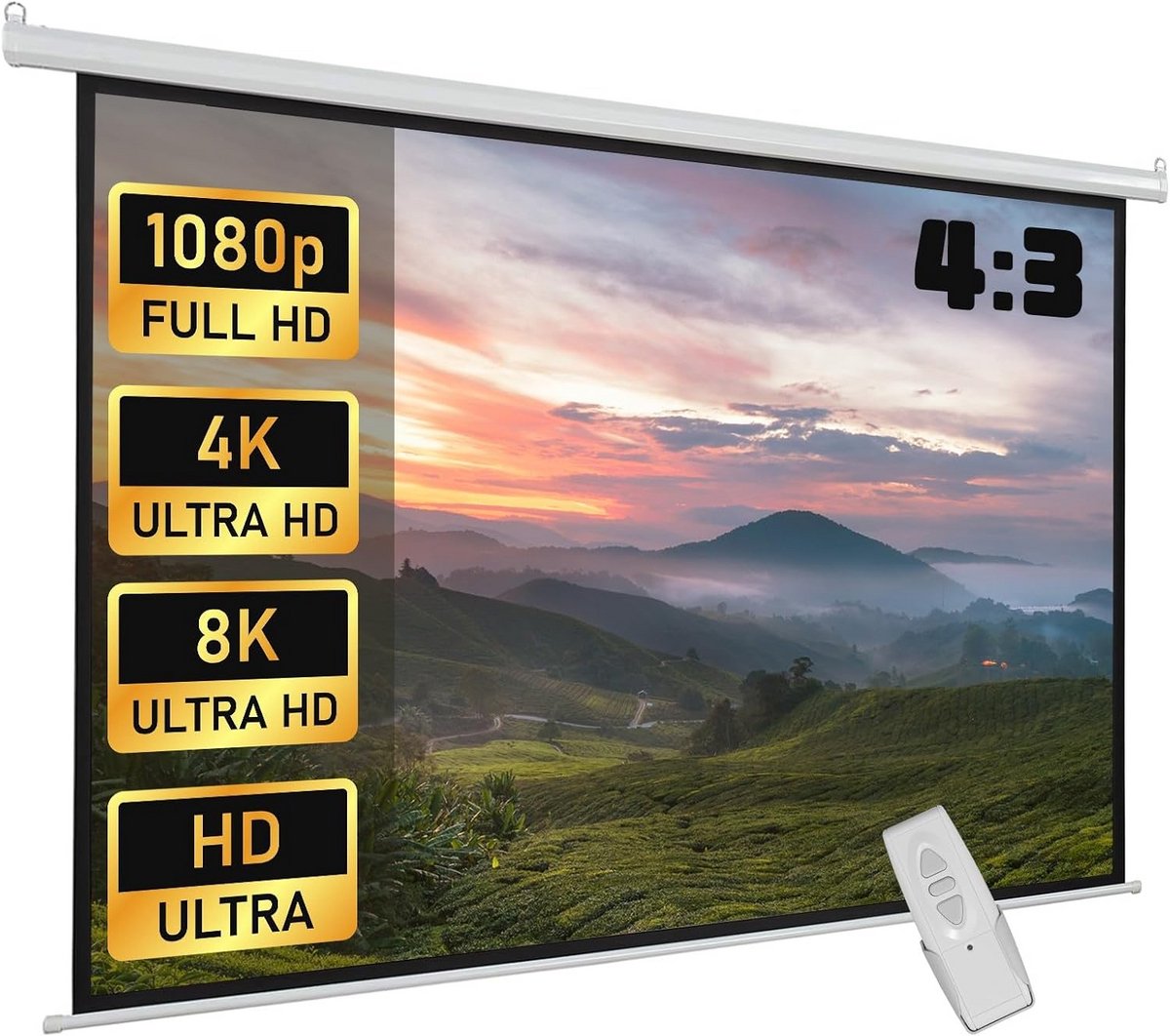 Gemotoriseerd projectiescherm 120 inch voor thuisbioscoop en zakelijk gebruik