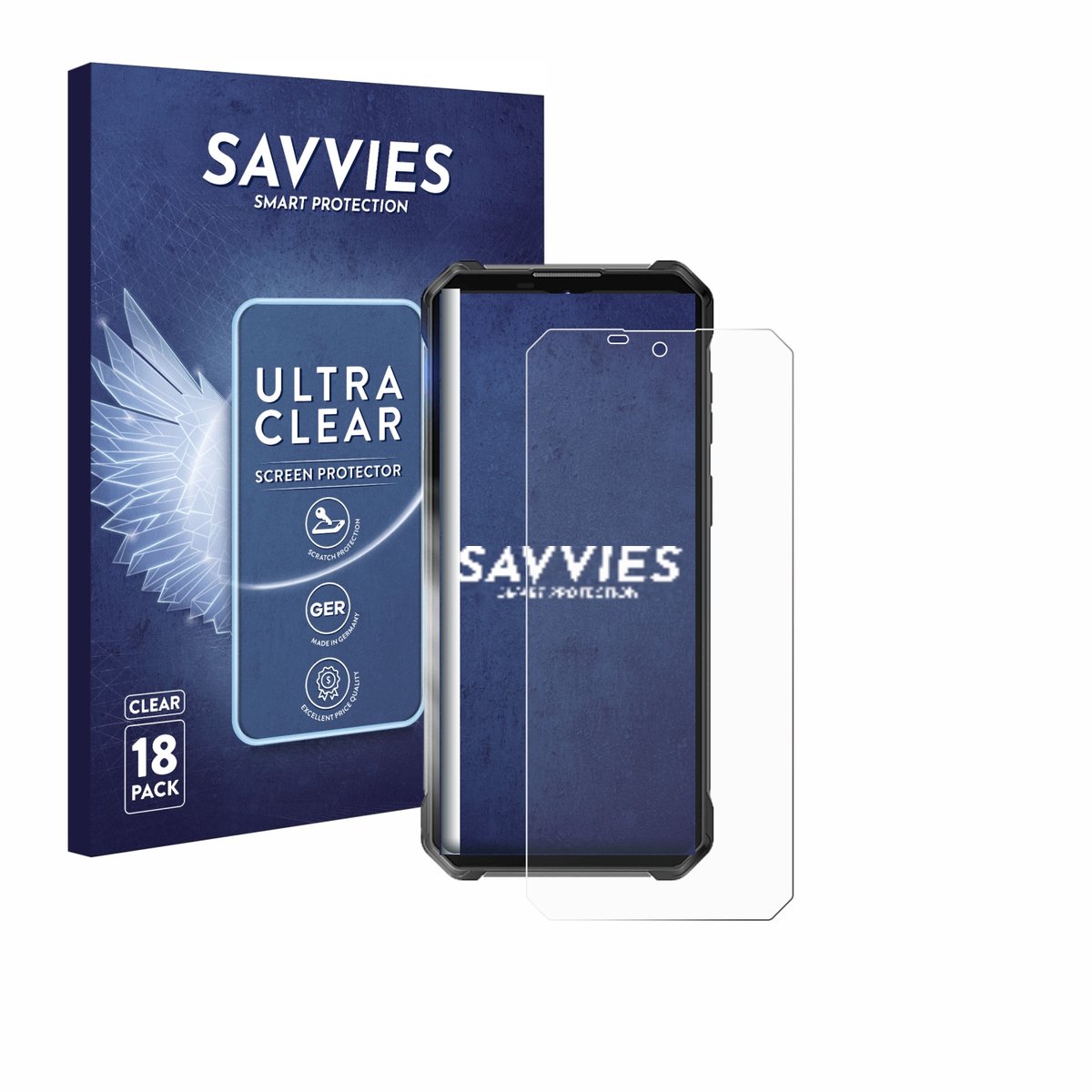 Savvies - Screenprotector voor Oukitel WP53 Pro - Folie Beschermfolie transparant 18 Stuks