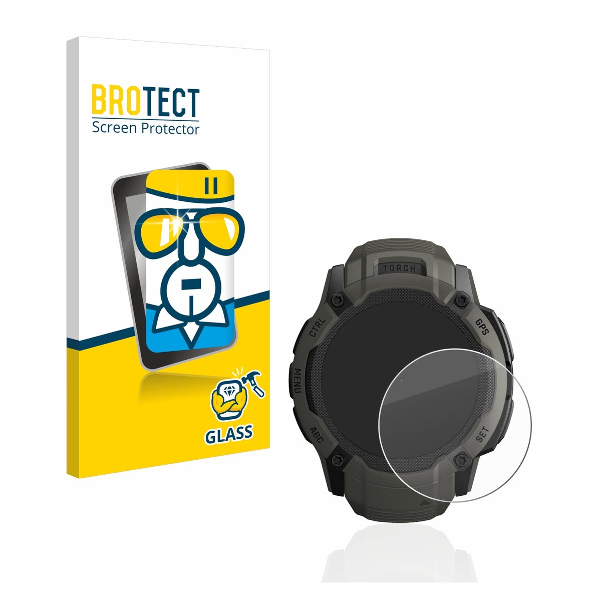 BROTECT - Glas Screenprotector voor Garmin Instinct 2X Solar - Gehard Beschermglas 9H
