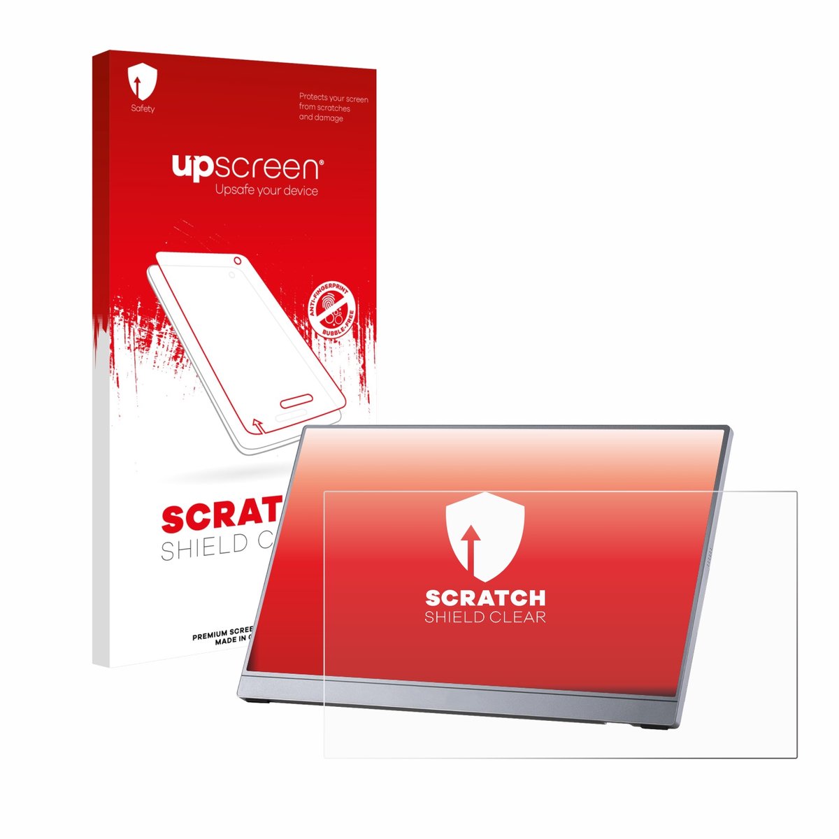 upscreen - Screenprotector voor Arzopa Z3FC 16.1" - Folie Beschermfolie transparant