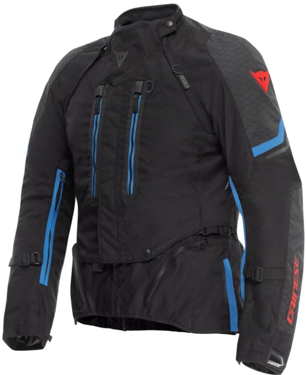 Dainese Super Adventure Absøluteshell™ Zwart Blauw Waterdichte Textiele Motorjas - Jas