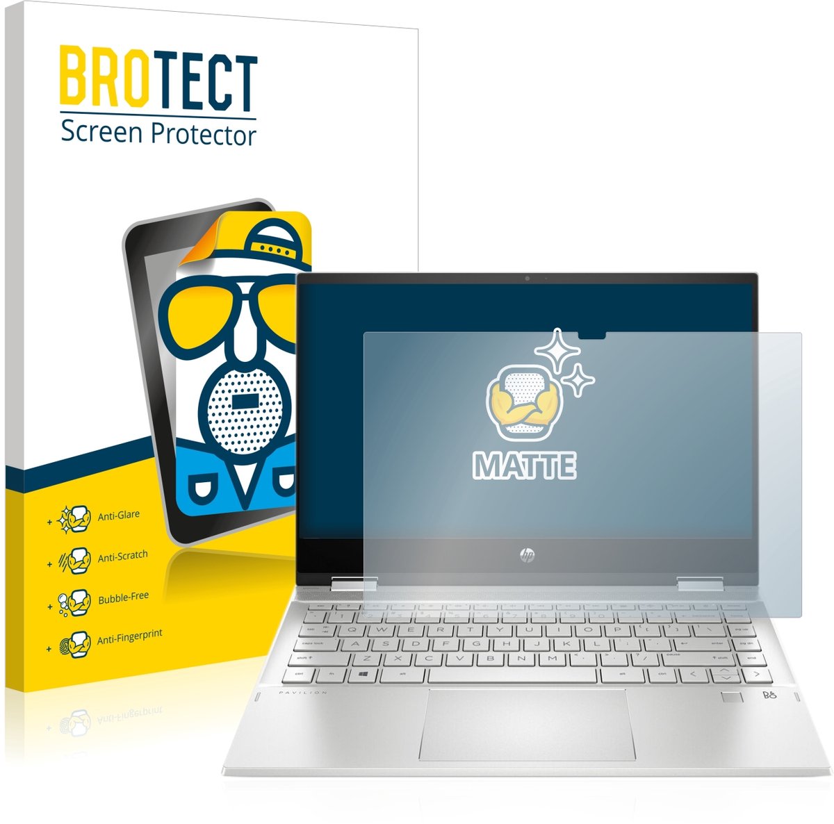 BROTECT - Screenprotector voor HP Pavilion x360 (14-dwX) - Folie Beschermfolie matte
