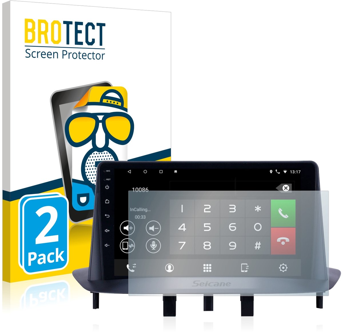 BROTECT - Screenprotector voor Pioneer AVH-Z5200DAB - Folie Beschermfolie matte 2 Stuks