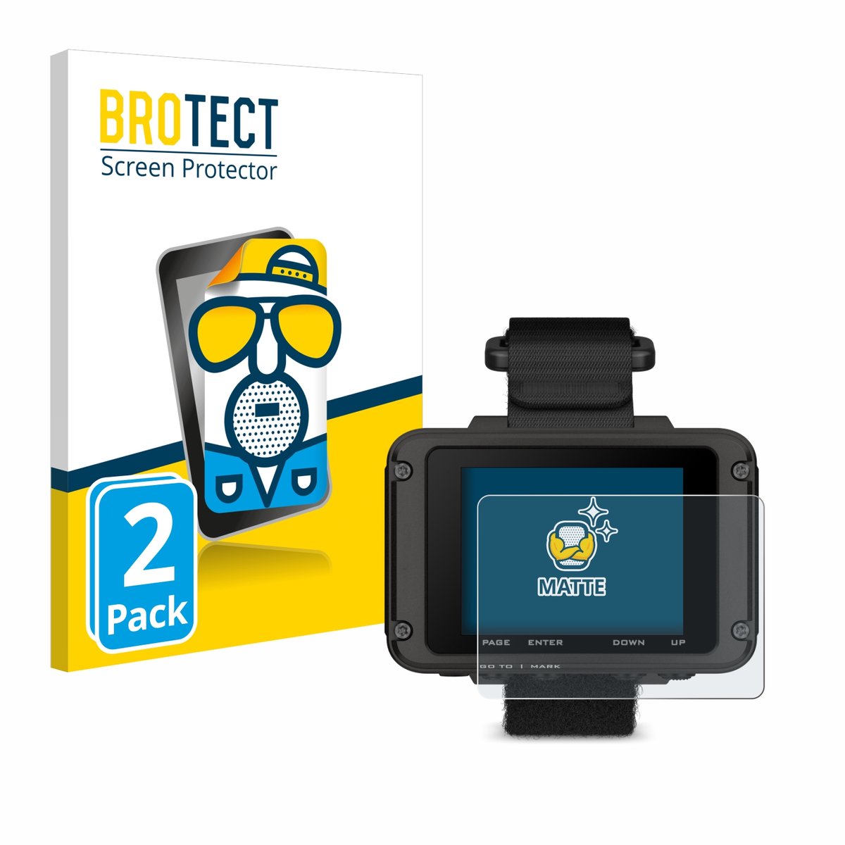 BROTECT - Screenprotector voor Garmin Foretrex 801 - Folie Beschermfolie matte 2 Stuks