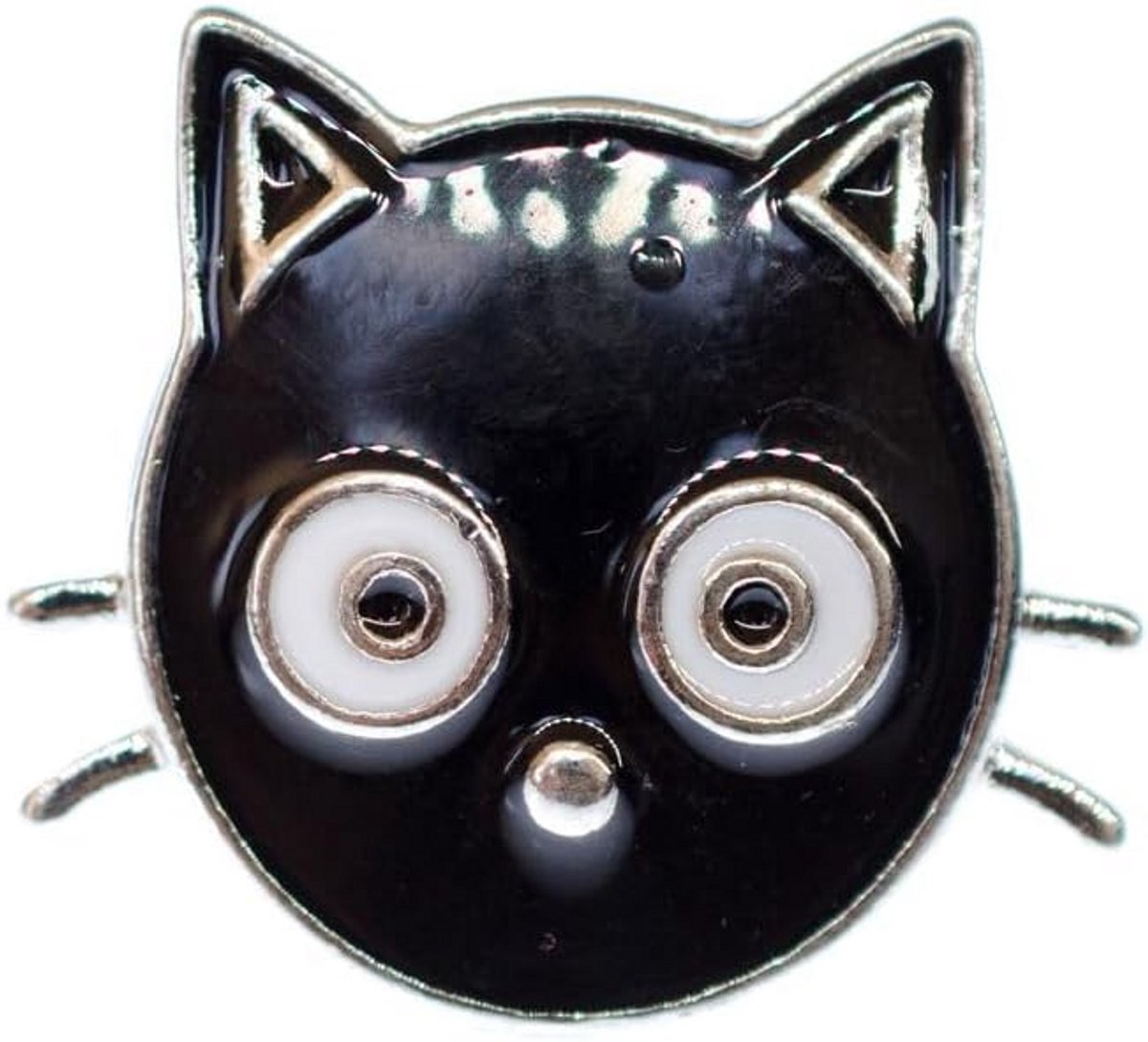 Leuke Katten Hoofd Broche - Stijlvolle Dieren Pin voor Jas of Tas