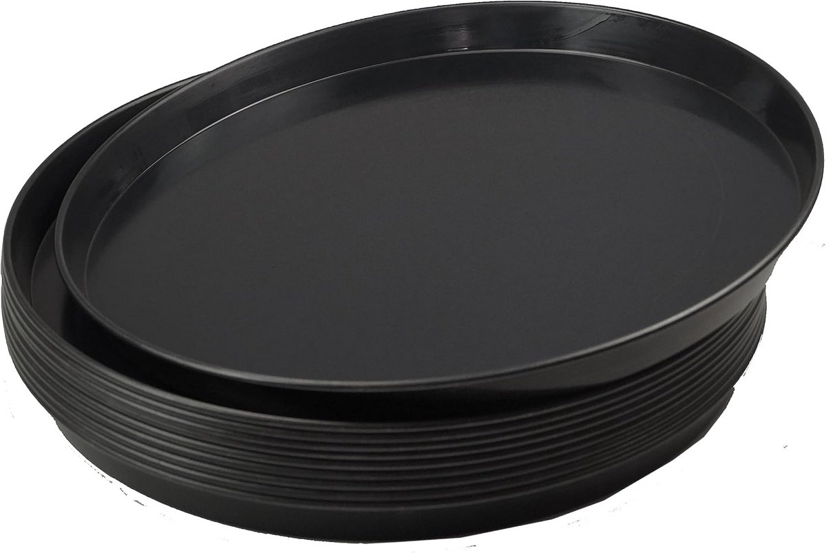 10x Professionele Ronde Pizzaplaten - Zwaar Blauw Staal - Ø 50 cm