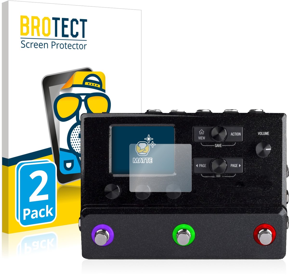BROTECT - Screenprotector voor Line 6 hx stomp - Folie Beschermfolie matte 2 Stuks