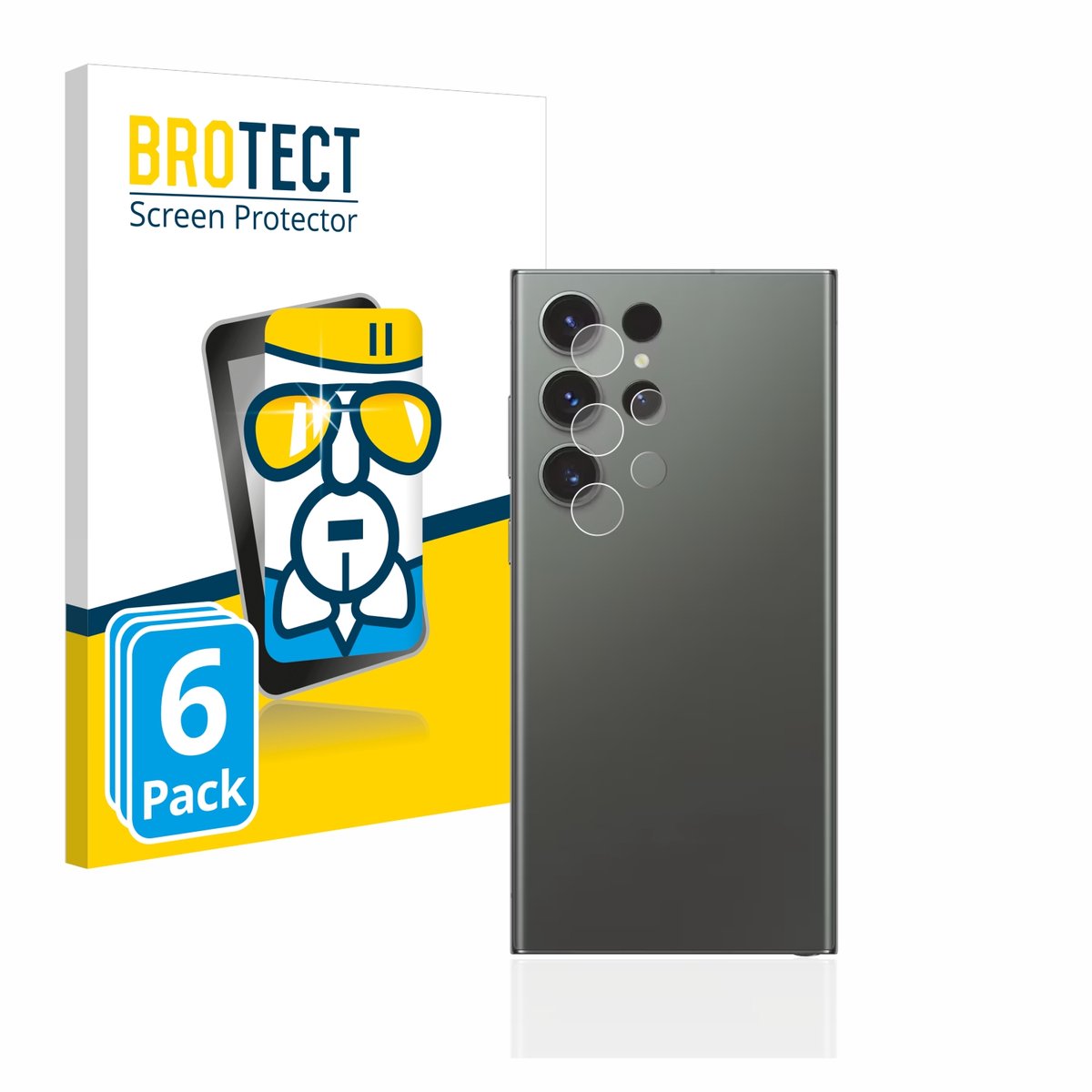 Screenprotector 6 Stuks voor Samsung Galaxy S23 Ultra (ALLEEN Camera Lens) Beschermglas transparant