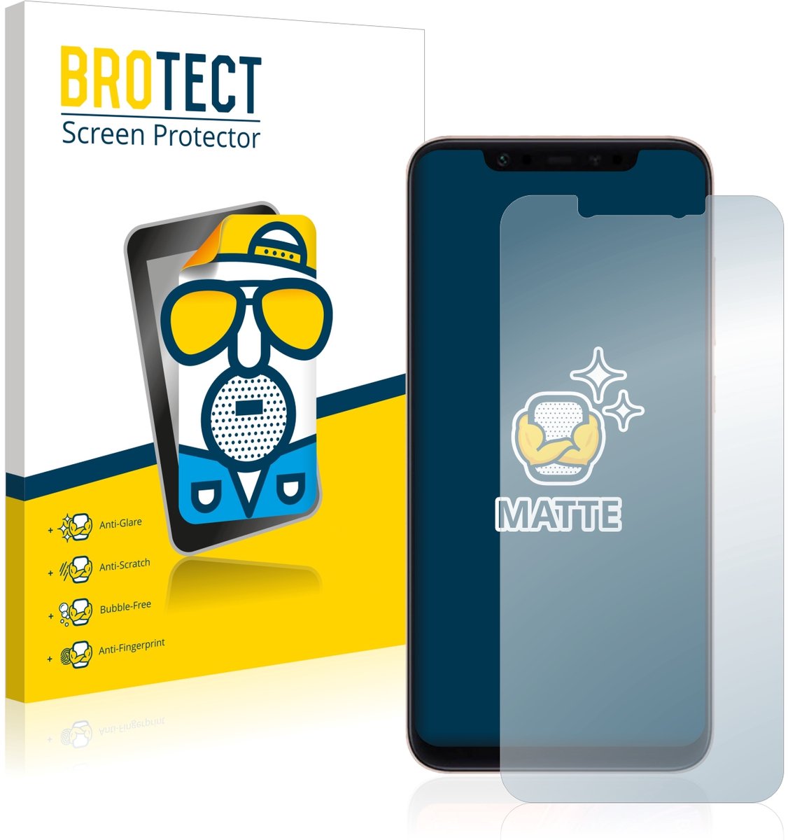 BROTECT - Screenprotector voor Xiaomi Mi 8 / Mi 8 Pro - Folie Beschermfolie matte 2 Stuks