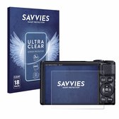 Savvies - Protecteur d'écran pour Canon PowerShot SX740 HS / Lite - Film de protection transparent (18 pièces)