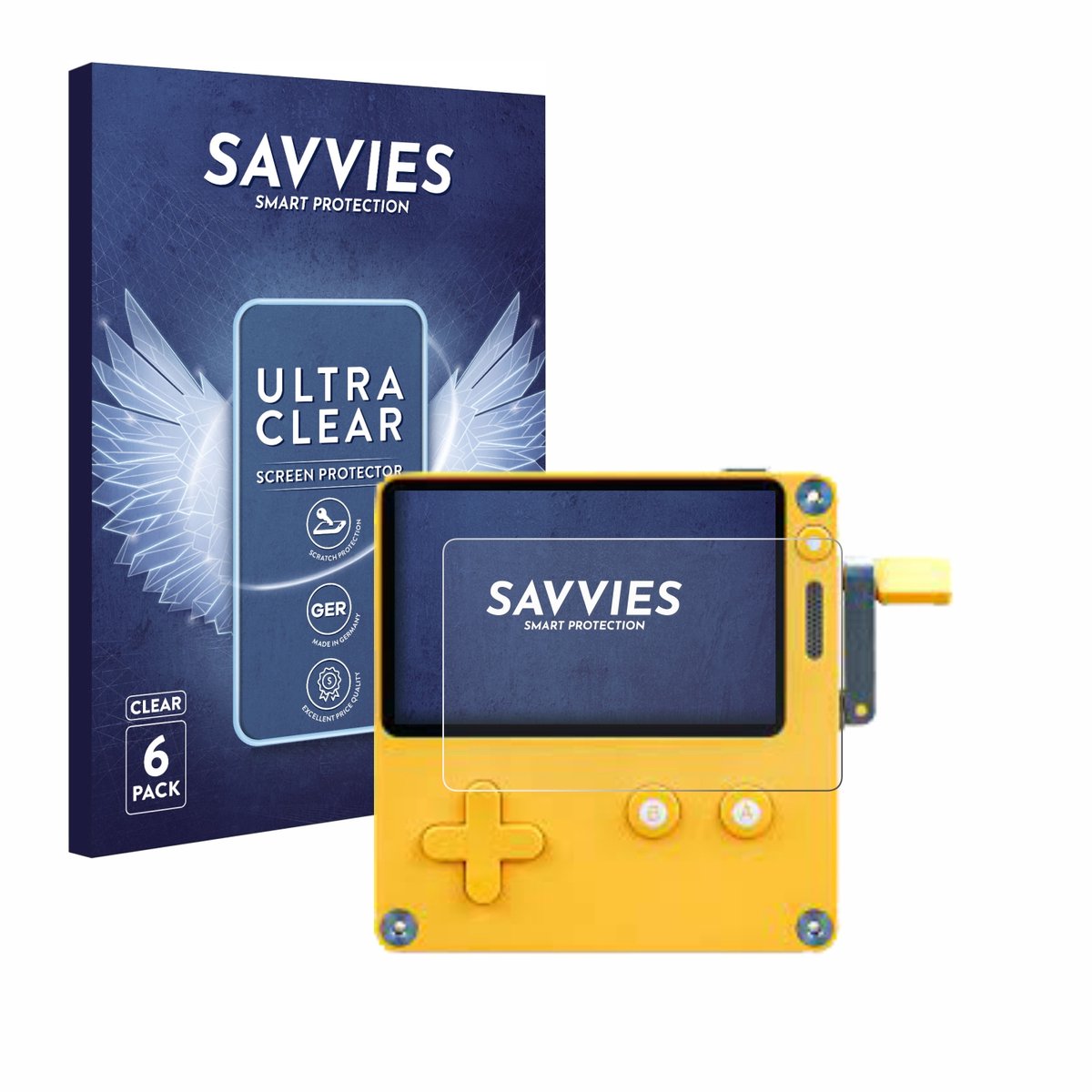 Savvies - Screenprotector voor Panic Playdate - Folie Beschermfolie transparant 6 Stuks