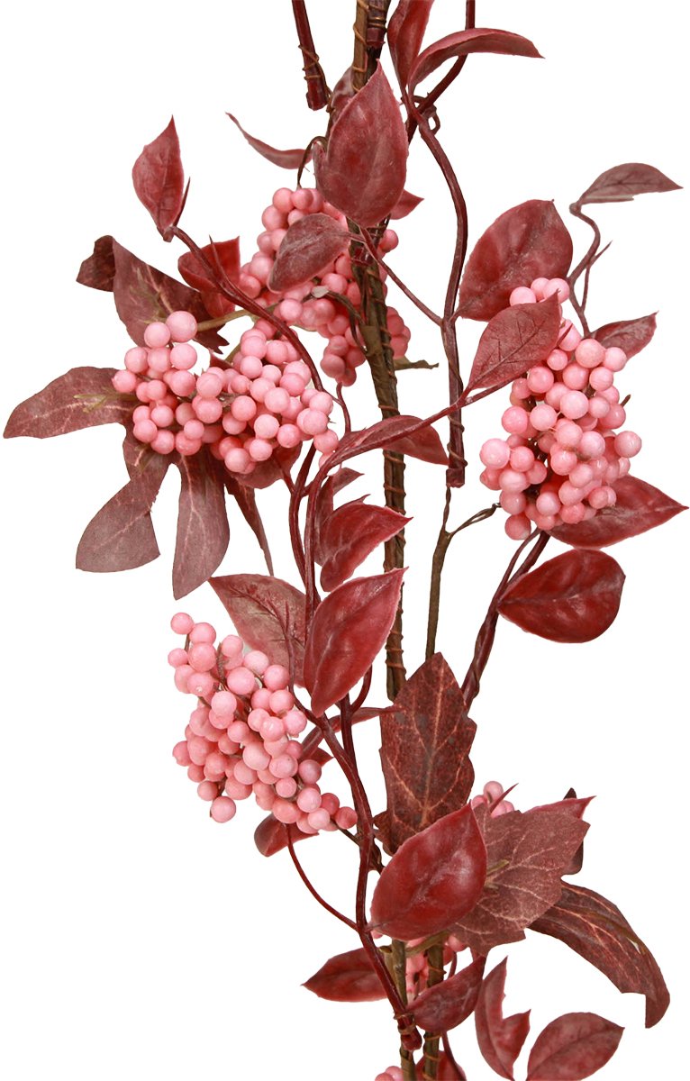 Bladslinger herfstdecoratie decoratieve hanger in roze 125cm