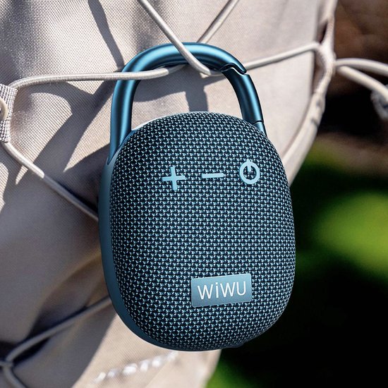 WiWU Bluetooth speaker - Clip Fun H3 - draagbaar - IPX5 - TWS - microSD - Blauw van WiWu — afbeelding 2