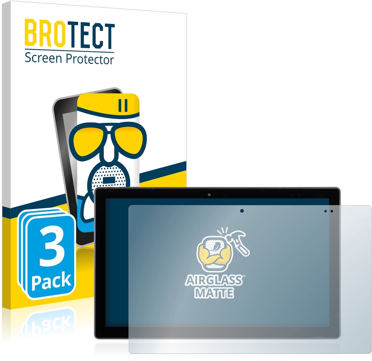 BROTECT - Screenprotector voor Wortmann Terra Pad 1162 N4120 W11 Pro - Folie Beschermfolie Beschermglas matte 3 Stuks