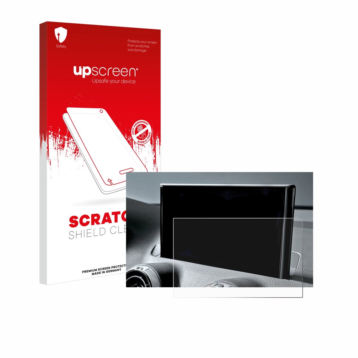 upscreen - Screenprotector voor Audi Q2 Facelift 2024 - Folie Beschermfolie transparant