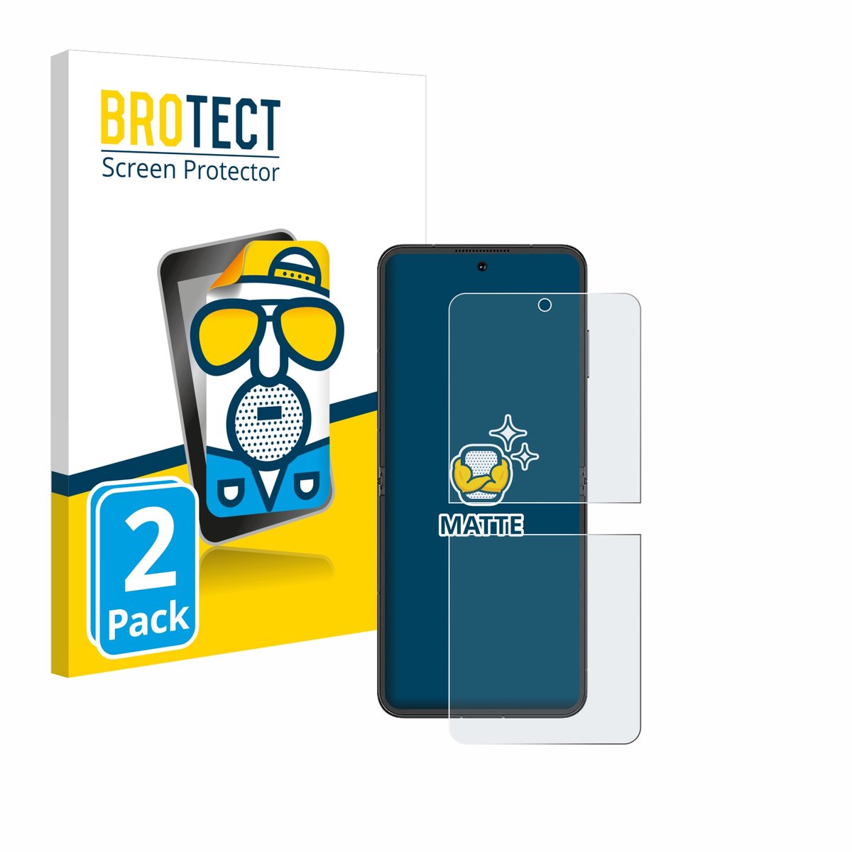 BROTECT - Screenprotector voor Nubia Flip 5G - Folie Beschermfolie matte 2 Stuks