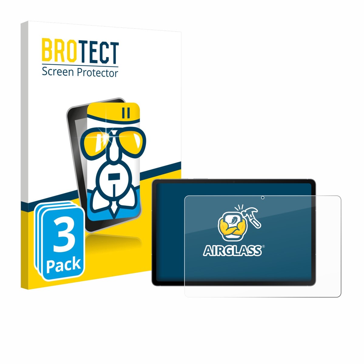 Screenprotector 3 Stuks voor Samsung Galaxy Tab S10 FE WiFi Beschermglas transparant