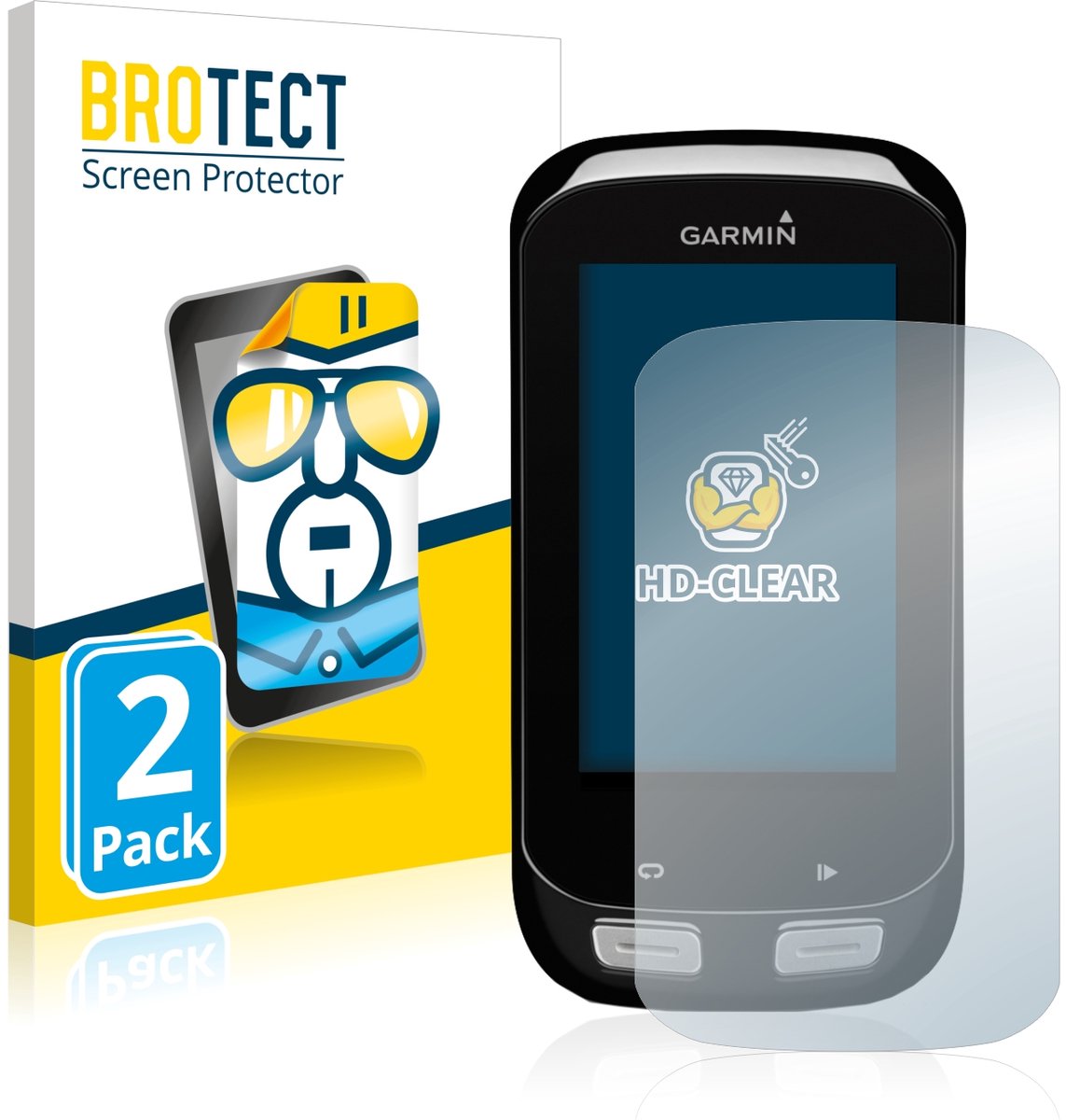 BROTECT - Screenprotector voor Garmin Edge 1000 - Folie Beschermfolie transparant 2 Stuks