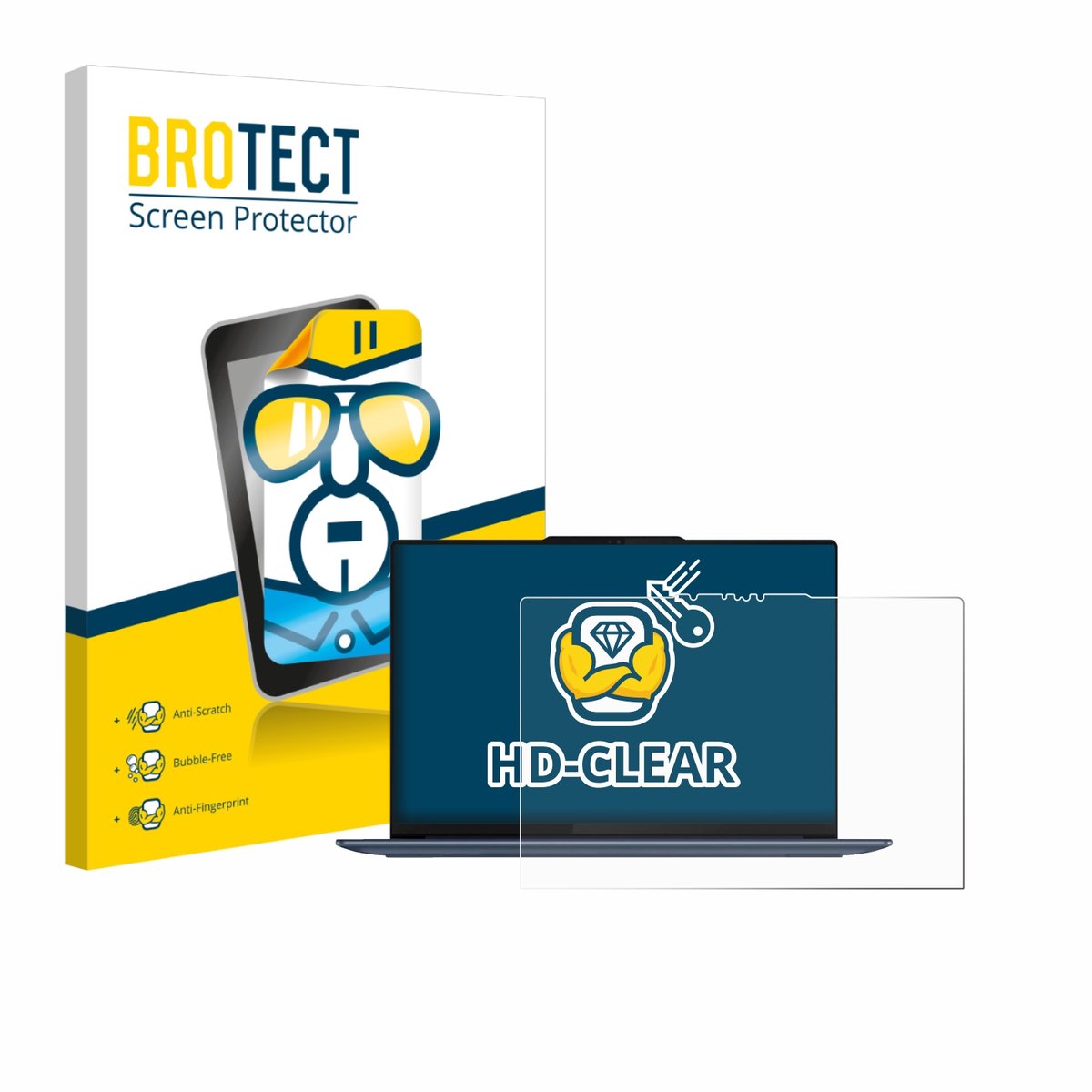 BROTECT - Screenprotector voor Lenovo Yoga Slim 7 14Q8X9 - Folie Beschermfolie transparant