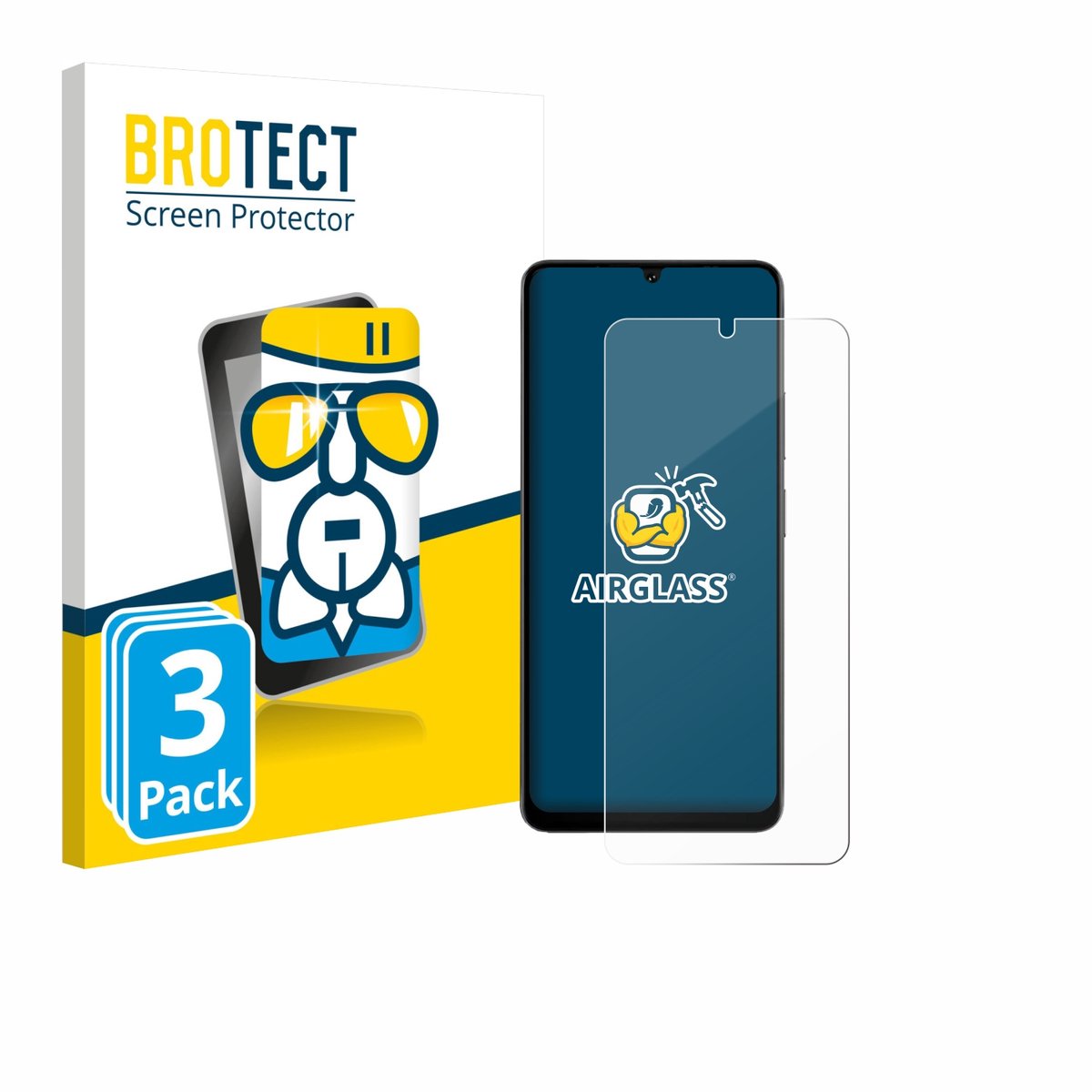 Screenprotector 3 Stuks voor Doogee Note 59 Pro Beschermglas transparant
