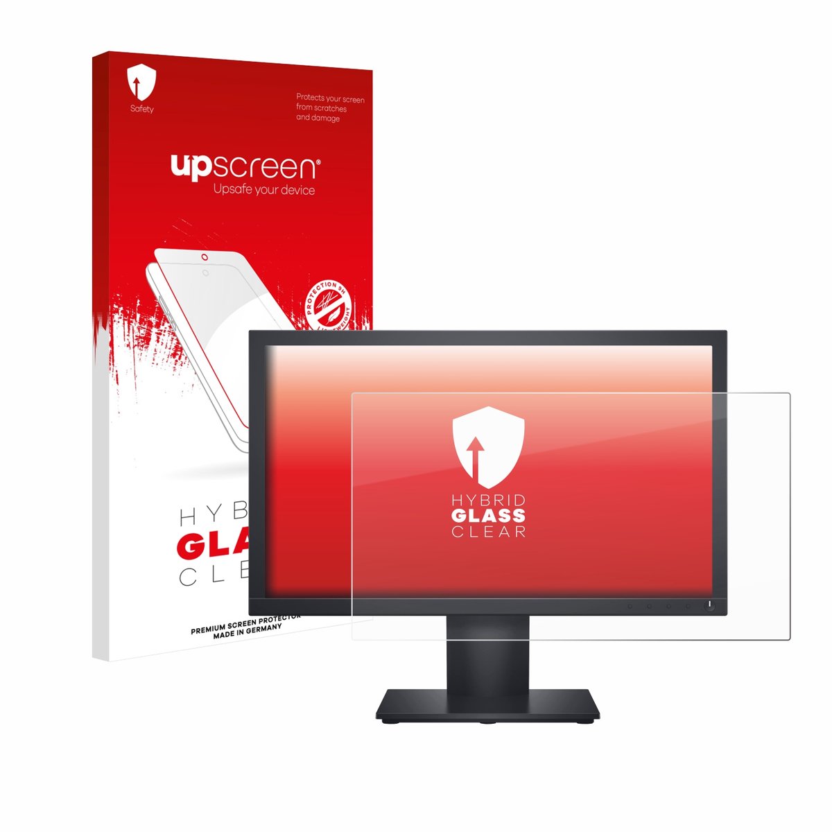 upscreen - Screenprotector voor Dell E1920H - Folie Beschermfolie Beschermglas transparant