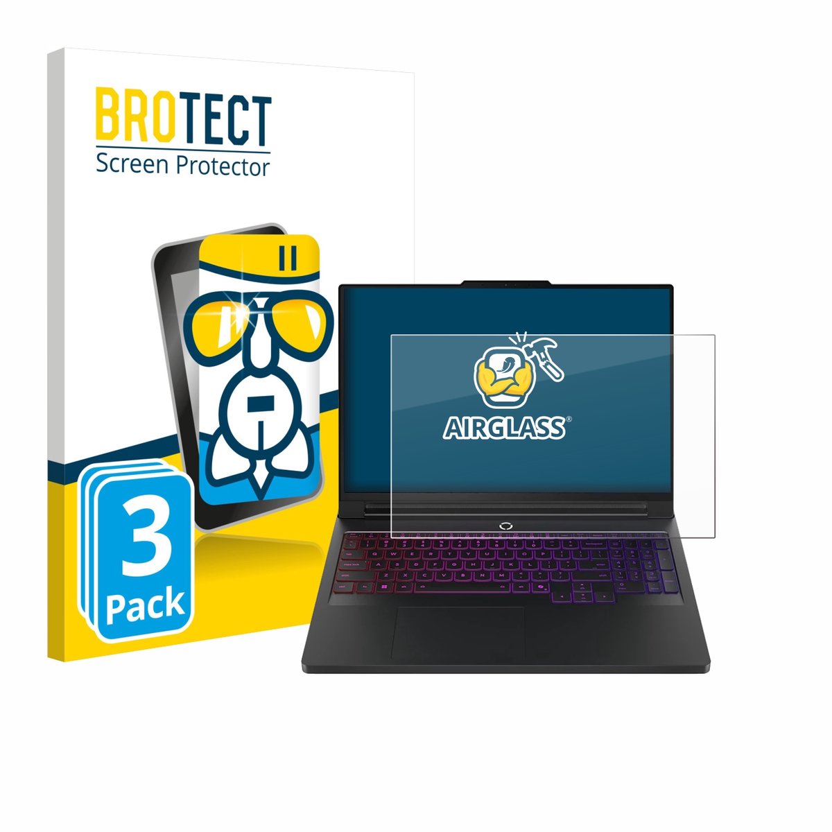 Screenprotector 3 Stuks voor Lenovo Legion Pro 7 Gen 10 16" Beschermglas transparant