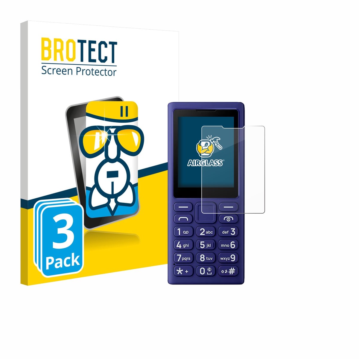 Screenprotector 3 Stuks voor HMD 101 4G Beschermglas transparant